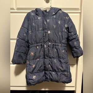 GAP Starry Night Blue Puffer Jacket size 3